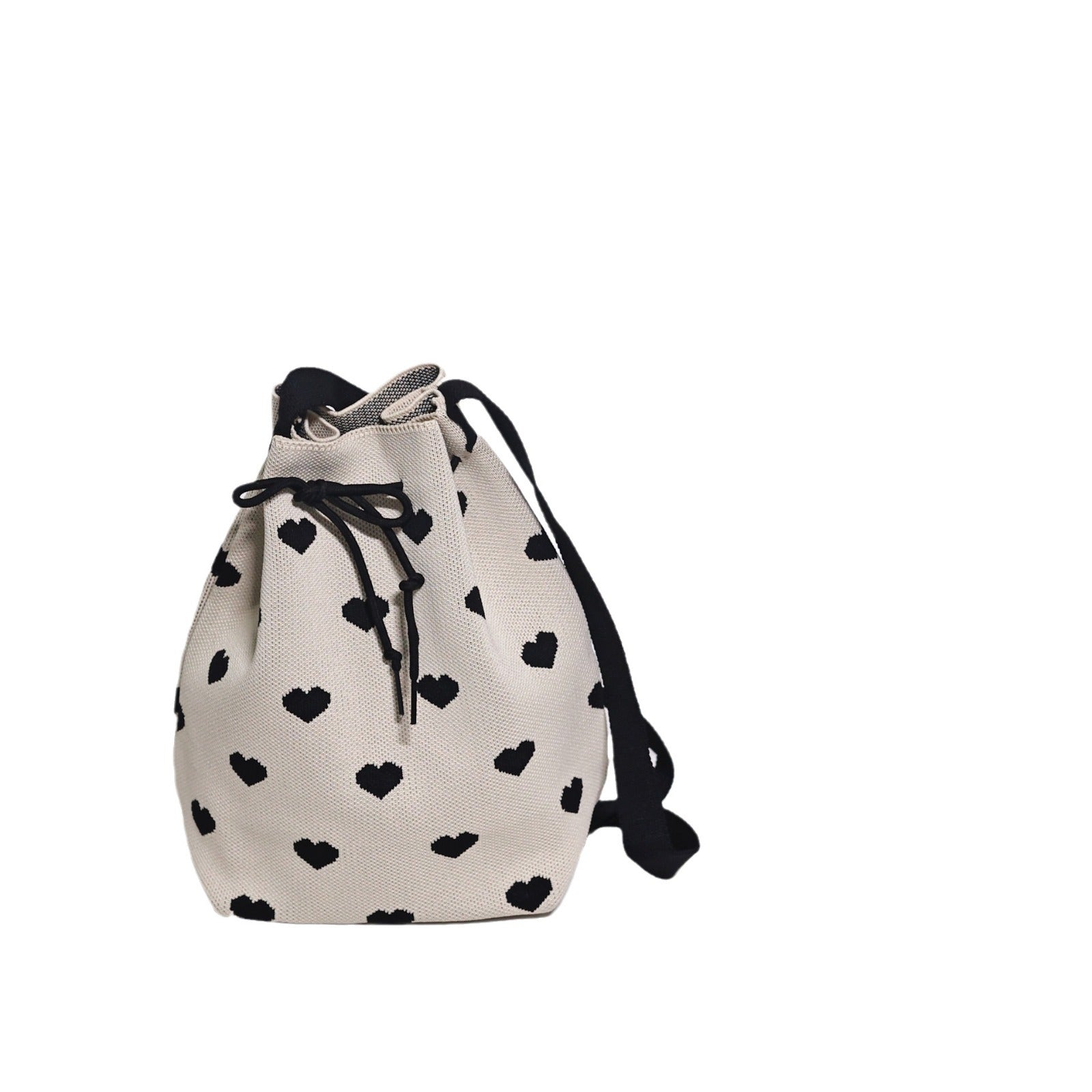 Niche drawstring crossbody bag/handbag/woven insulated bag/lunch bag/water bottle bag/women's handbag