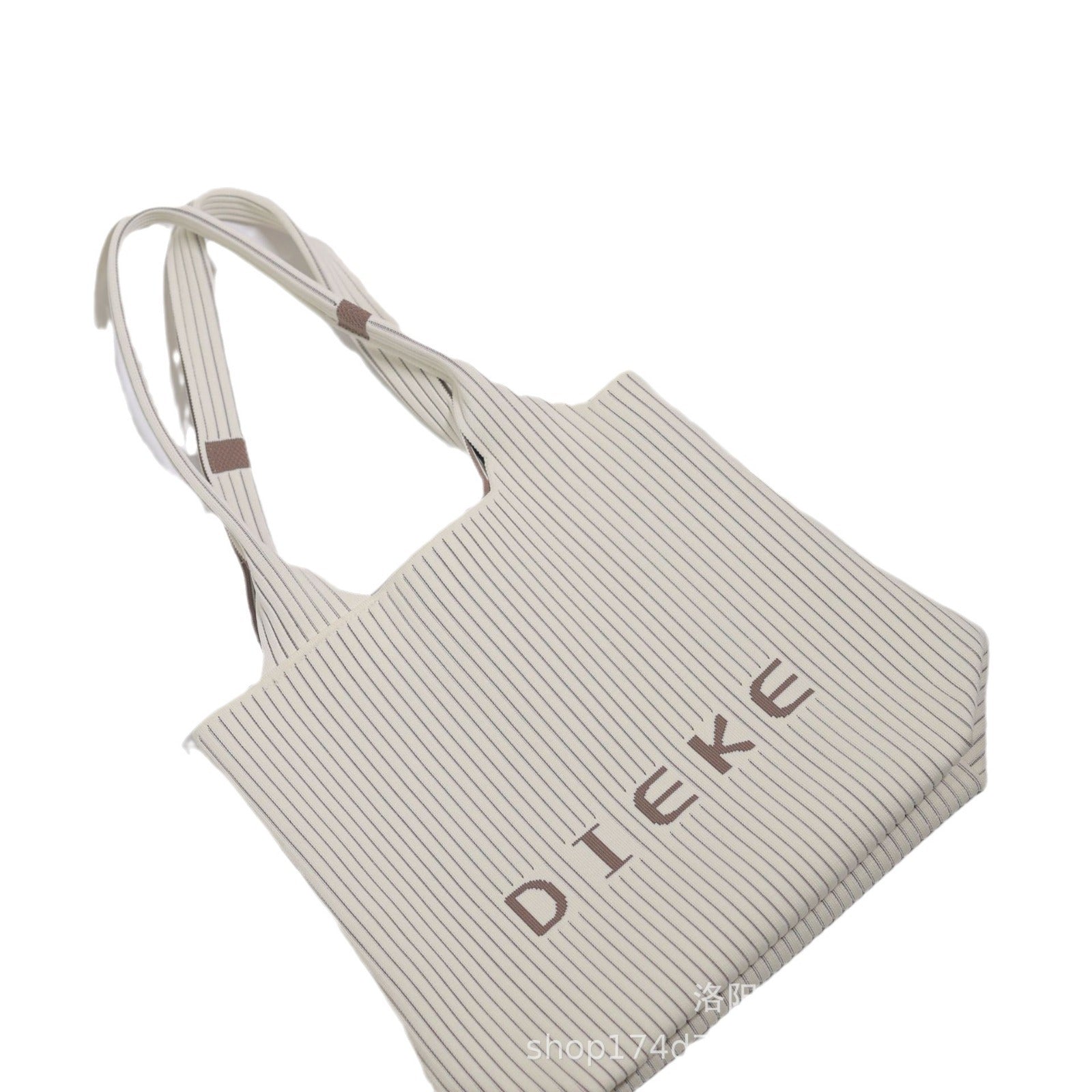 New louvered ribbed tote bag, commuter bag, large capacity bag, casual handbag, shoulder bag, mother-daughter bag, women's bag