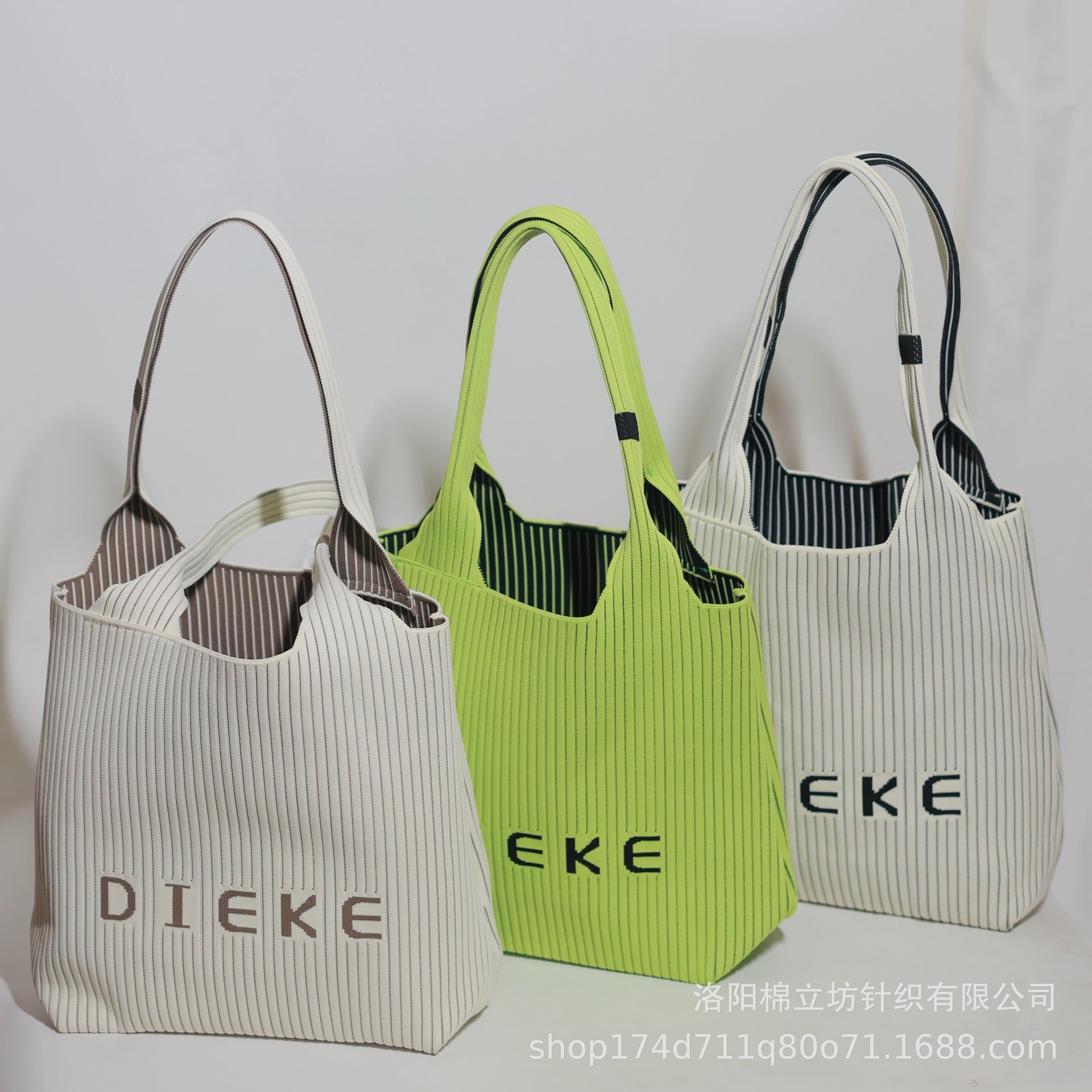 New louvered ribbed tote bag, commuter bag, large capacity bag, casual handbag, shoulder bag, mother-daughter bag, women's bag