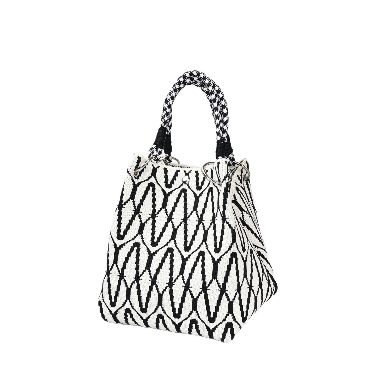 Amazon eBay woven shoulder bag, portable casual knitted tote bag, small square handbag, women's handbag