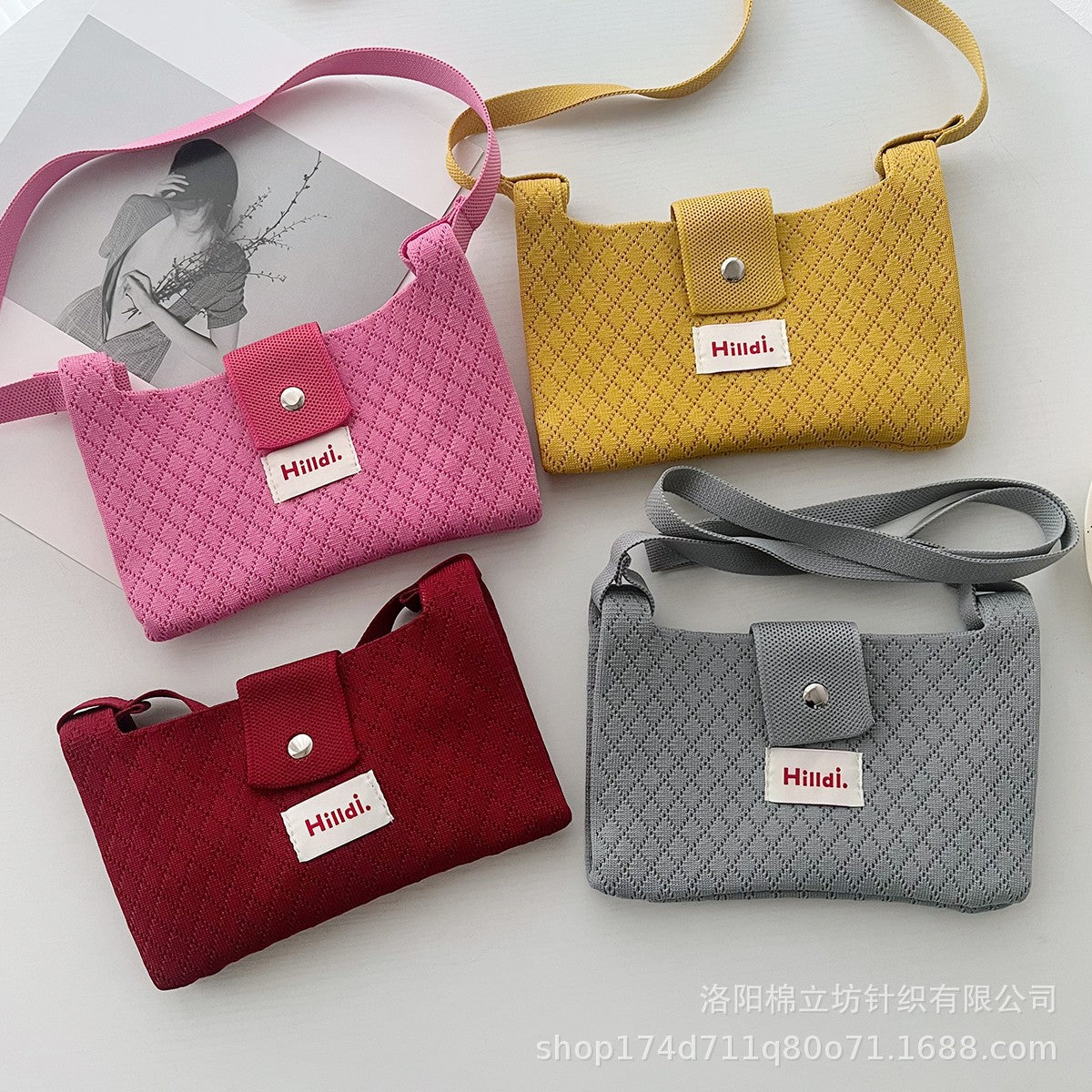 New cross-border Japanese and Korean style dopamine solid color shoulder bag, casual and versatile key coin purse, crossbody phone bag for women.